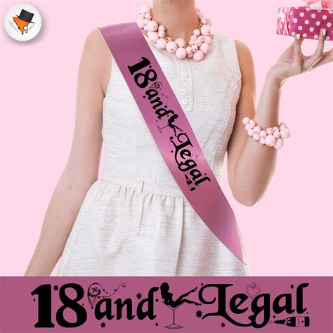 new luxury quality 18 and legal sash for birthday 18th sashes etsy