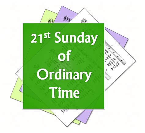Hymns For The 21st Sunday Of Ordinary Time Year B