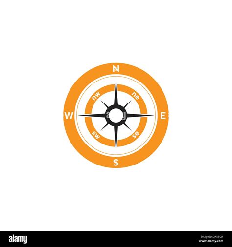 Diseño Del Logotipo De Compass Puntero Norte Sur Este Oeste