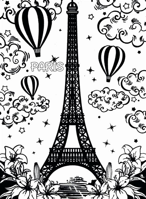 We have over 10,000 free coloring pages that you can print at home. Eiffel Tower Coloring Page at GetColorings.com | Free ...