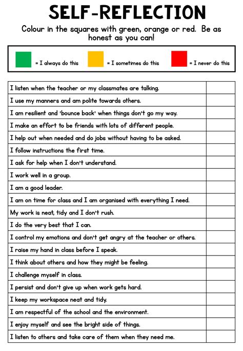 Social Emotional Worksheets For Elementary Students