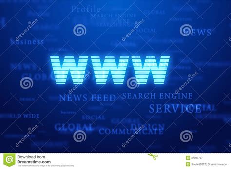 World Wide Web On Blue Background Stock Illustration Illustration Of