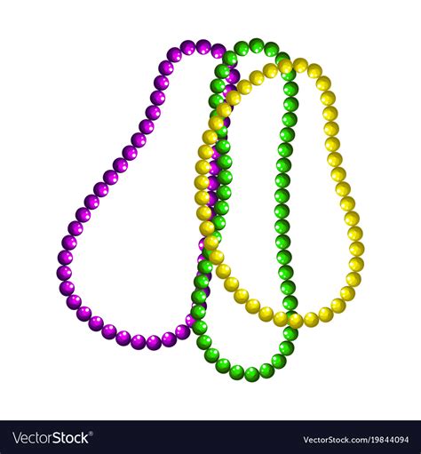 Mardi Gras Beads Symbols Royalty Free Vector Image