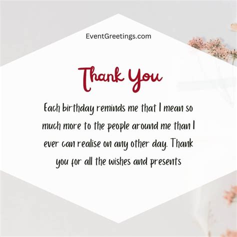 65 Best Thank You Messages For Birthday Wishes Quotes And 54 Off