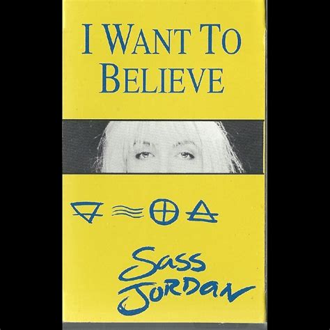 Sass Jordan Sass Jordan I Want To Believe Cassette Single Nm Canada Aquarius 4ql 6054
