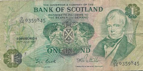 Schottland 1 Pound 1984 1986 Banknote Geldscheine III MA Shops