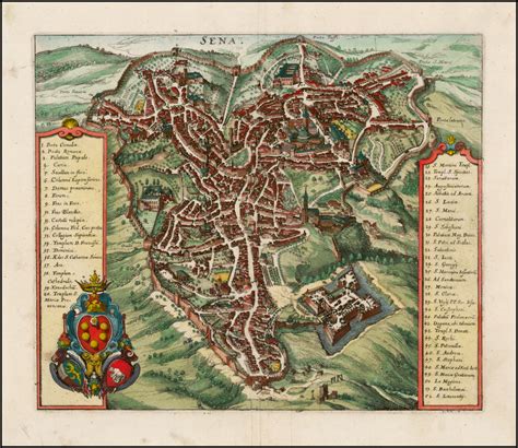 Sena Siena Barry Lawrence Ruderman Antique Maps Inc
