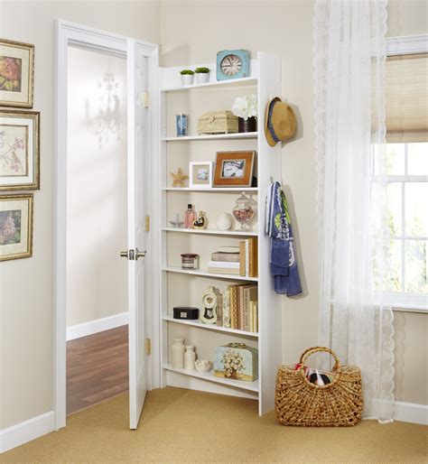 White Heidi Shelf By Foremost Behind Door Storage Wood Shelving