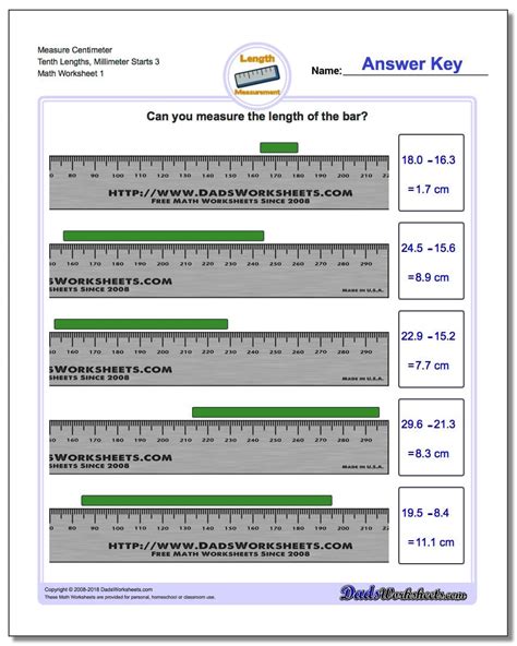 Measure Centimeters From Millimeter Starts