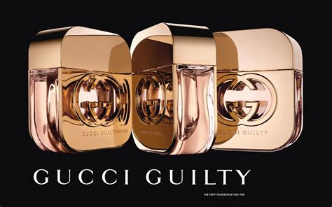 Gucci Guilty Perfume For Her Brand Advertising Wallpaper Preview
