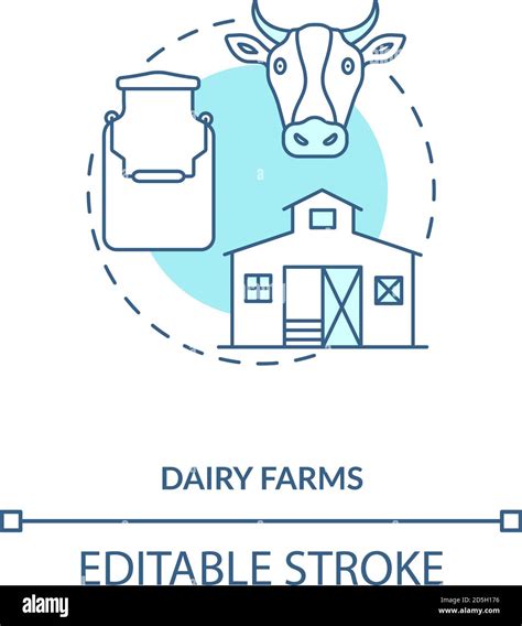 Dairy Farms Concept Icon Stock Vector Image And Art Alamy