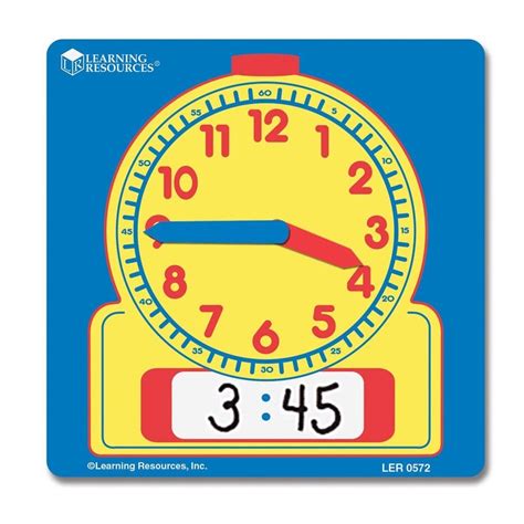 Learning Resources Single Write And Wipe Clock Fun Learning