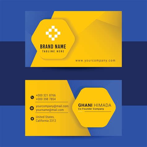 Front And Back Business Card Template Word