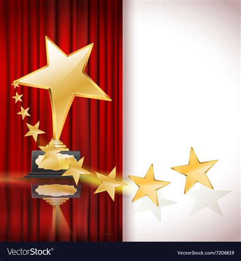Golden Star Award Royalty Free Vector Image Vectorstock
