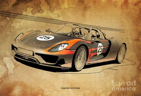 Porsche 918 Spyder Drawing By Pablo Franchi