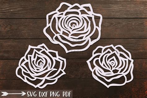 Roses Svg Bundle Rose Svg Glowforge File Cut Out Svg Etsy