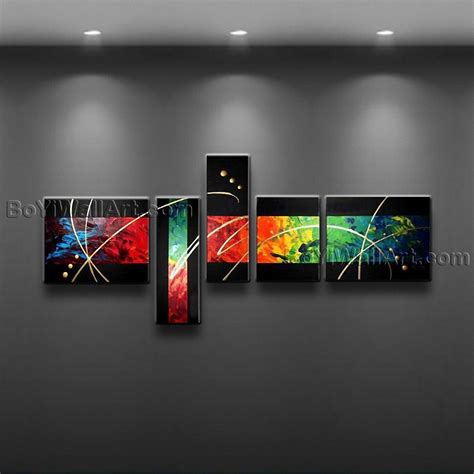 Huge Hand Painted Abstract Painting Canvas Wall Art Framed