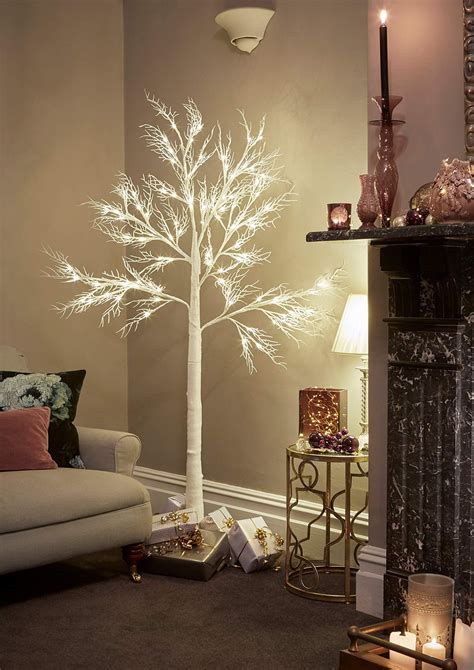 Jaymark Products 7ft Christmas Deadwood White Twig Tree Pre Lit 120 Led