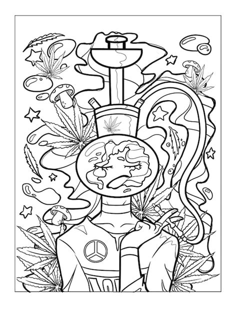Stoner Coloring Book Fun And Trippy Art To Color For Adults Trippy