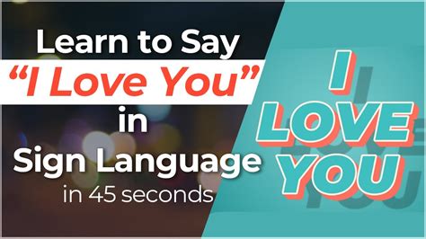 How To Sign I Love You Or Ily In Sign Language Youtube