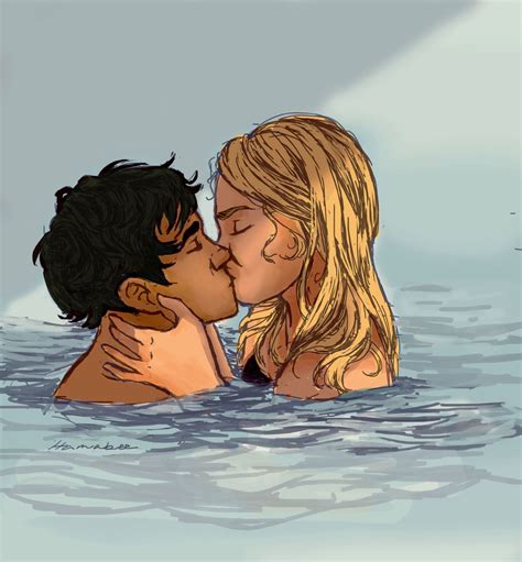“can I Kiss You” Just A Messy Sketch Of Some Pretty Cute People 3 Percy Jackson Art Percy