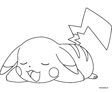 Pikachu Coloring Pages Print For Free In A4 Format