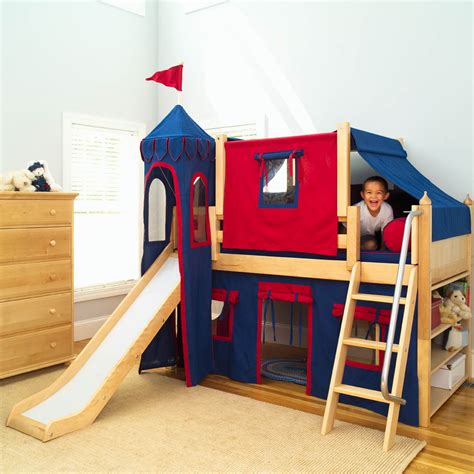 Again, great job on the castle!! King's Castle Bed with Slide by Maxtrix Kids (blue/red)