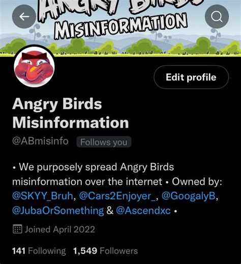 Angry Birds Misinformation On Twitter This Is An Old Screenshot But