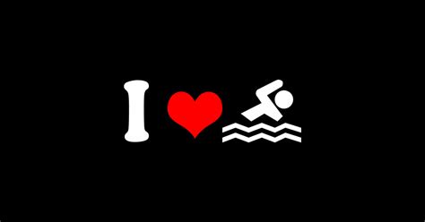 I Love Swimming Swimming Sticker Teepublic