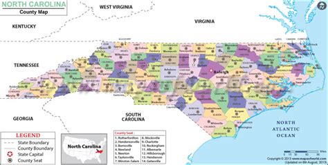 North Carolina County Map Rich Image And