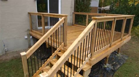 How To Build Deck Stairs And Railing The Home Depot Canada