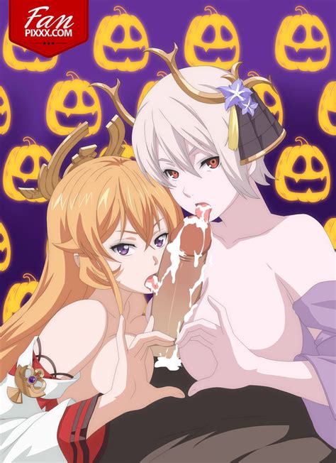 Alice And Erina Blowjob Halloween Hentai By Rex Shokugeki No Soma Premium Hentai