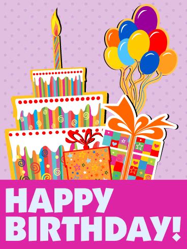 Collection of birthday card template with name. Let's Have Fun! Happy Birthday Cards for Kids | Birthday ...