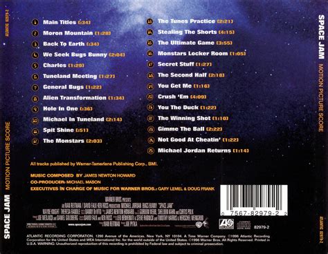 Film Music Site - Space Jam Soundtrack (James Newton Howard) - Atlantic ...