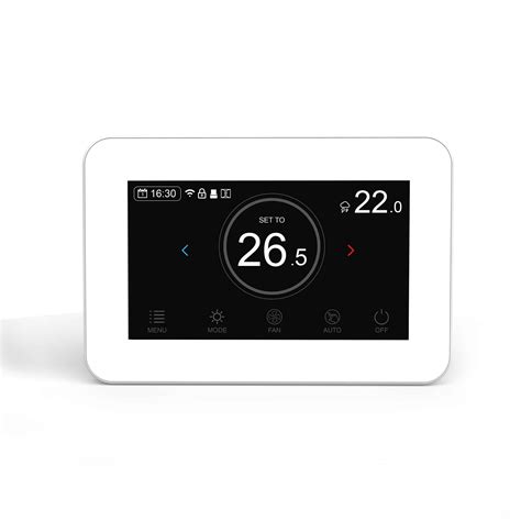New Inch Colorful Capacitive Touchscreen HAVC FCU Modbus Room Thermostat