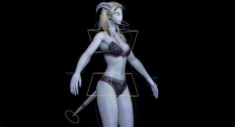 3d model draenei female full rig and humanik vr ar low poly rigged cgtrader