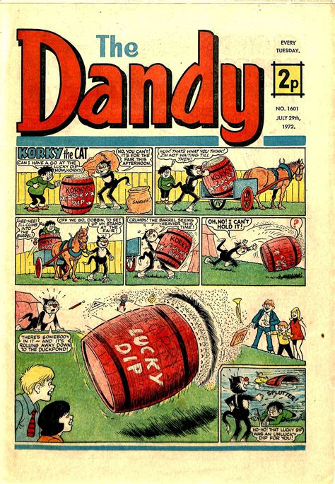 The Dandy No1601 29th July 1972 Old Comics Classic Comics Comic