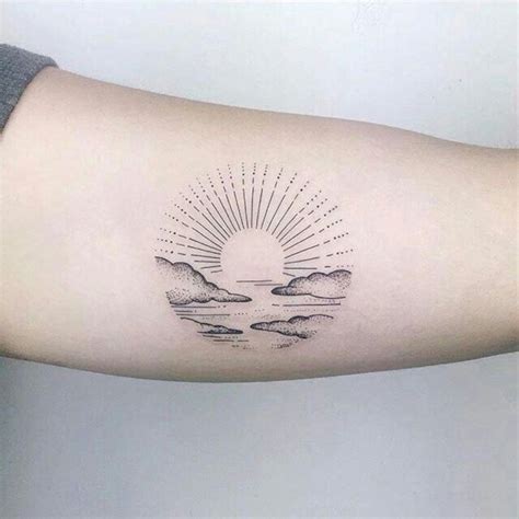 53 Cute Sun Tattoos Ideas For Men And Women Sun Tattoos Sunset
