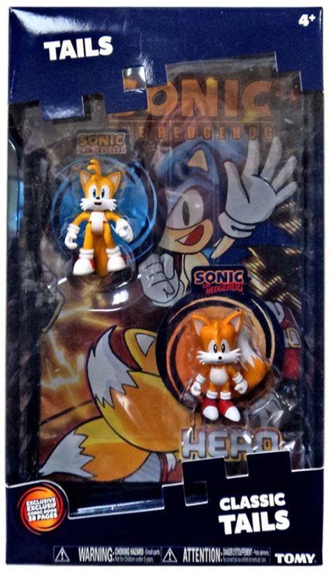 Sonic The Hedgehog Classic Tails Modern Tails 3 Action Figure 2 Pack