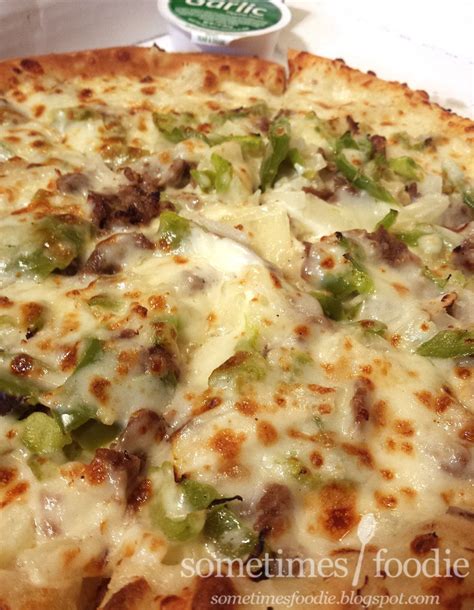 Sometimes Foodie Philly Cheesesteak Pizza Papa Johns Philly