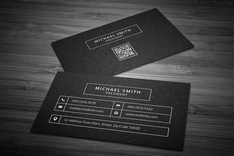 Modern Dark Sleek Business Cards