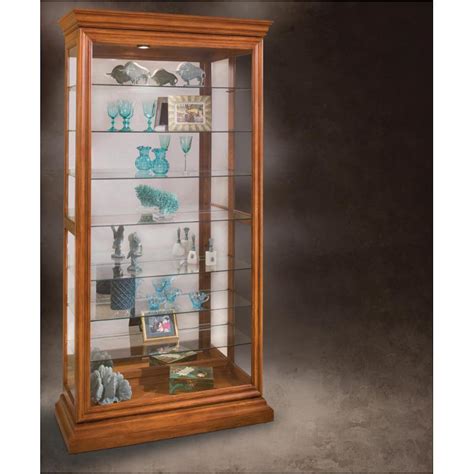 This distinctive cabinet with side glass panels allows for pieces to be viewed from any floor standing cherry lighted curio cabinet. Lighted Curio Cabinets With Glass Doors - Glass Door Ideas