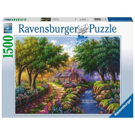 Ravensburger Cottage By The River 1500 Piece Jigsaw Puzzles Toys