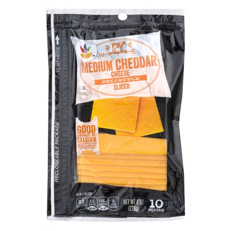 Save On Giant Company Cheddar Cheese Medium Deli Style Sliced Ct
