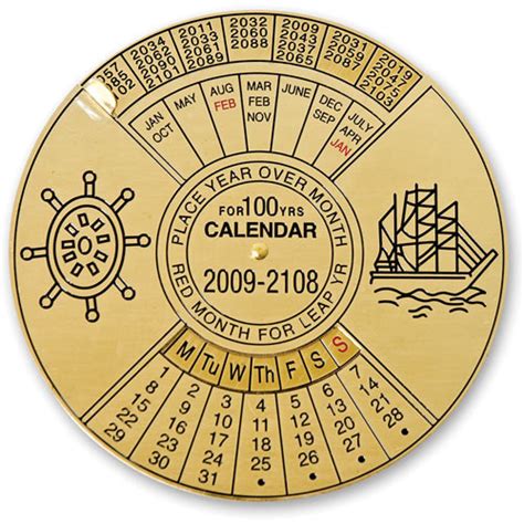Brass 100 Year Calendar