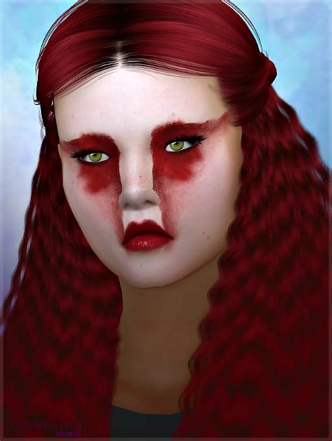 Jenni Sims Makeup Eyeshadow Kabuki Red • Sims 4 Downloads