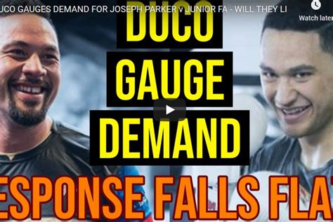 The two south aucklanders could square off once restrictions are lifted. Fight News - VIDEO: Duco gauges demand for Parker/Fa fight ...
