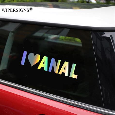 15 4cm car sticker i love anal vinyl decal sticker 6 funny gay pride prank joke penis butt sex