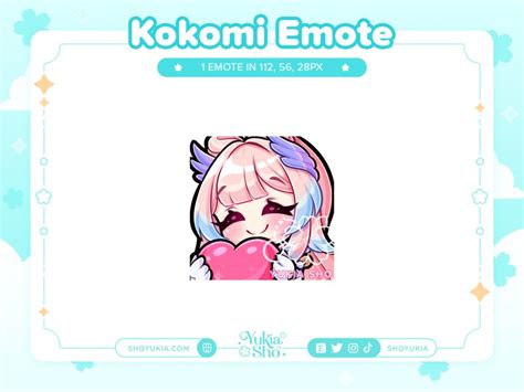 Kokomi Heart Emote For Twitchdiscord Custom Twitch Emotes Etsy Uk