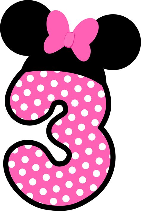 Números A Lo Minnie En Rosa Festa Da Minnie Mouse Lembrancinha Da